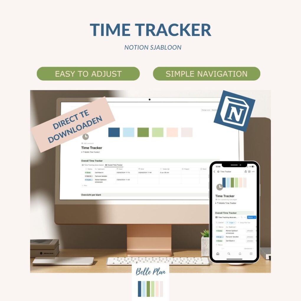 Time Tracker - Notion Sjabloon